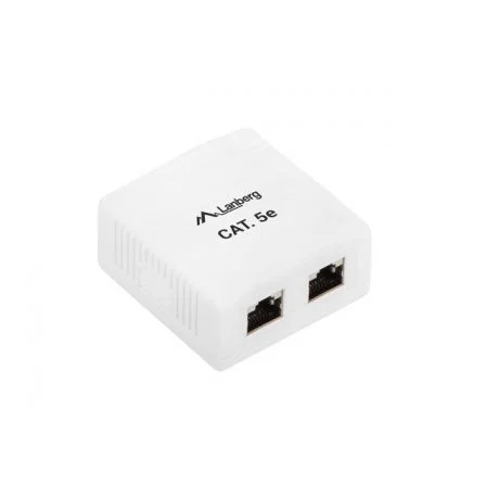 Lanberg OS5-0002-W 2x RJ45 Cat.5e Blanco